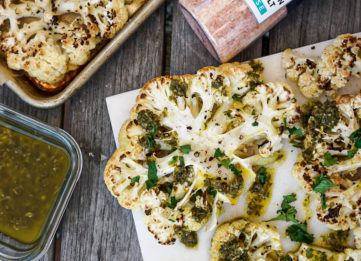 Cauliflower Steaks with Chimichurri Sauce