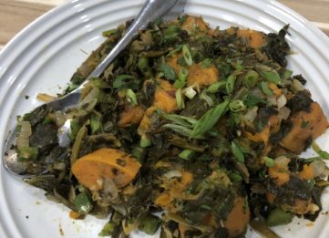 Collard Green Sweet Potato Hash