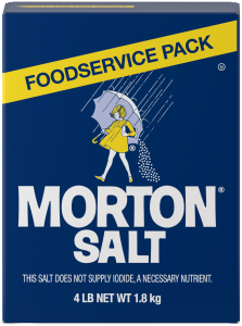 MORTON<sup>®</sup> FOODSERVICE TABLE SALT 4 LB. BOX