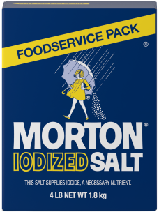 MORTON<sup>®</sup> FOODSERVICE TABLE SALT IODIZED 4 LB. BOX