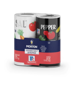 MORTON<sup>®</sup> IODIZED SALT & PEPPER SHAKERS